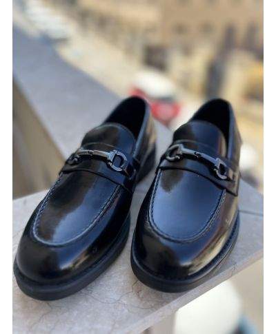 Mocassini uomo modello college - Nero - Scarpe eleganti uomo - Gogolfun.it