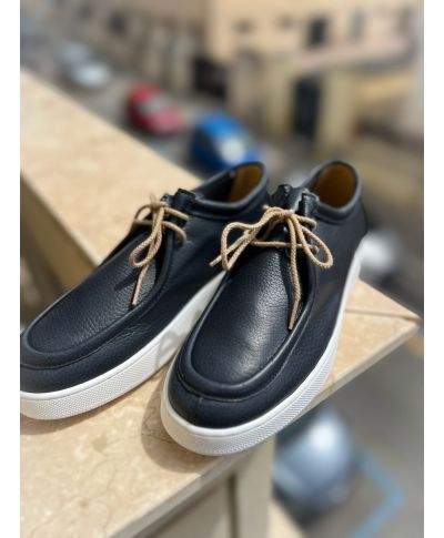 Scarpe uomo blu con lacci - Vera pelle - Scarpe, mocassini e stringate online - Gogolfun.it