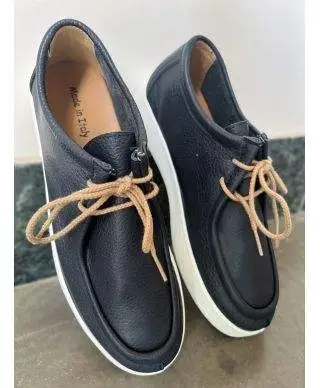 Scarpe uomo blu con lacci - Vera pelle - Scarpe, mocassini e stringate online - Gogolfun.it