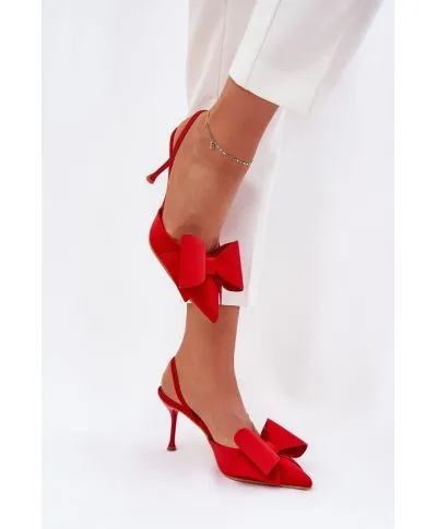 Décolleté rosso con fiocco e tacco a spillo – Modello 209422 Step in style