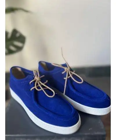 Scarpe uomo Blu elettrico - Colori Nuovi - Made in Italy - Modello Ingegnere