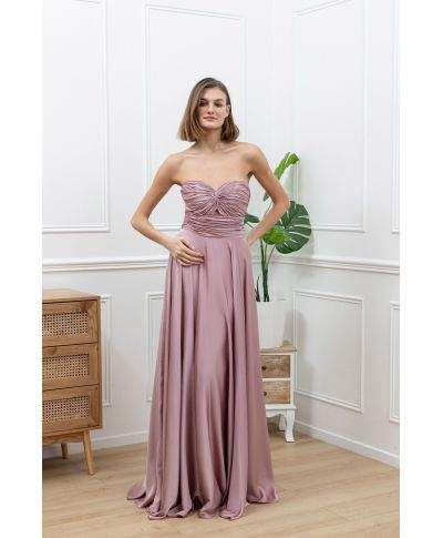 Vestito lungo da cerimonia con scollatyra a cuore - Desire - Abiti da cerimonia donna online - Gogolfun.it