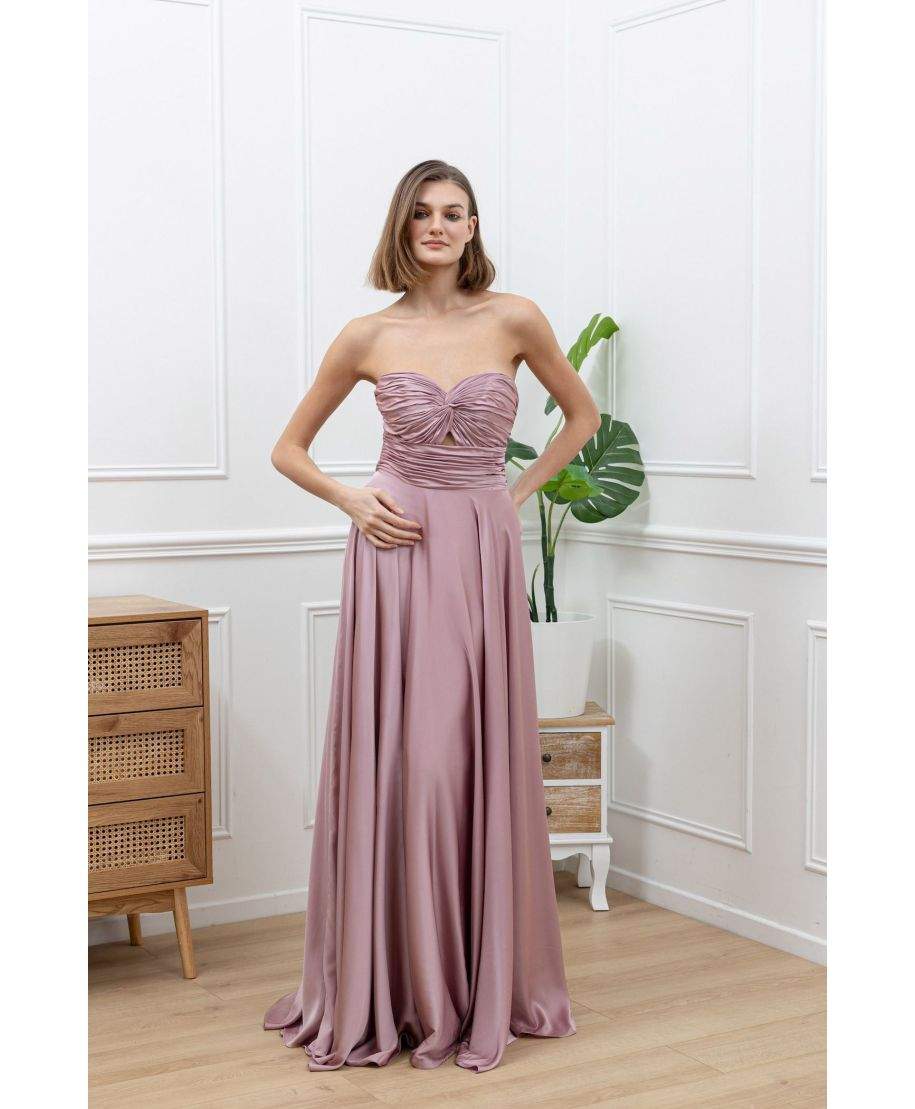 Vestito lungo da cerimonia con scollatyra a cuore - Desire - Abiti da cerimonia donna online - Gogolfun.it