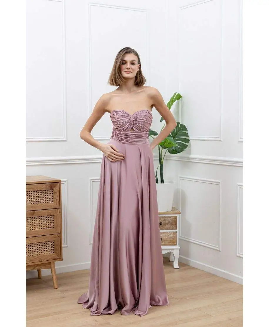 Vestito lungo da cerimonia con scollatyra a cuore - Desire - Abiti da cerimonia donna online - Gogolfun.it