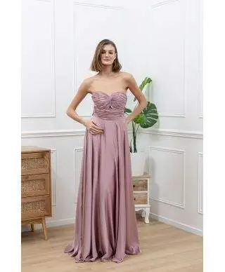 Vestito lungo da cerimonia con scollatyra a cuore - Desire - Abiti da cerimonia donna online - Gogolfun.it