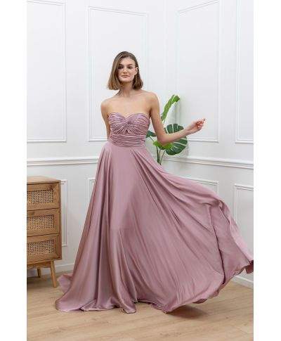 Vestito lungo da cerimonia con scollatyra a cuore - Desire - Abiti da cerimonia donna online - Gogolfun.it