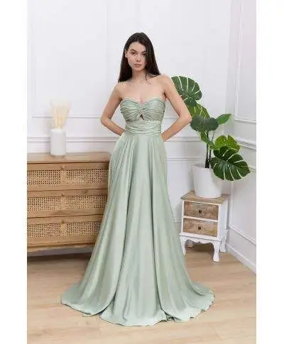 Vestito lungo da cerimonia con scollatyra a cuore - Desire - Abiti da cerimonia donna online - Gogolfun.it