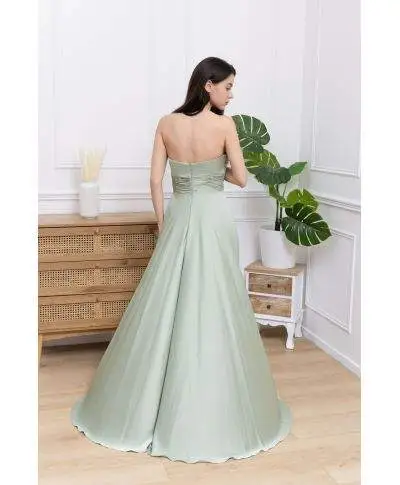 Vestito lungo da cerimonia con scollatyra a cuore - Desire - Abiti da cerimonia donna online - Gogolfun.it