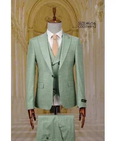 Abito uomo con Gilet, Estivo - Disponibile in due tonalità di verde