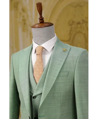 Abito uomo con Gilet, Estivo - Disponibile in due tonalità di verde