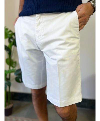 Bermuda bianco con tasche america - Key Jey - Bermuda, pantaloncini corti online - Gogolfun.it