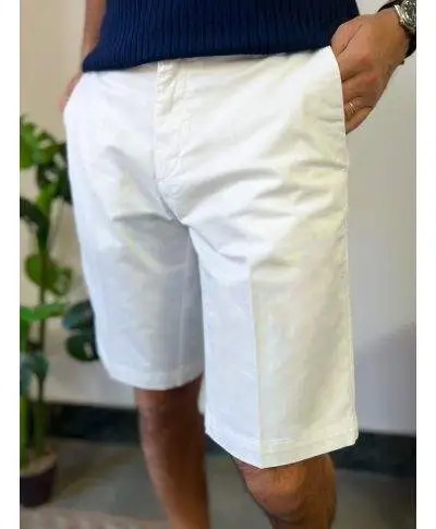 Bermuda bianco con tasche america - Key Jey - Bermuda, pantaloncini corti online - Gogolfun.it