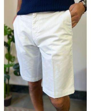 Bermuda bianco con tasche america - Key Jey - Bermuda, pantaloncini corti online - Gogolfun.it