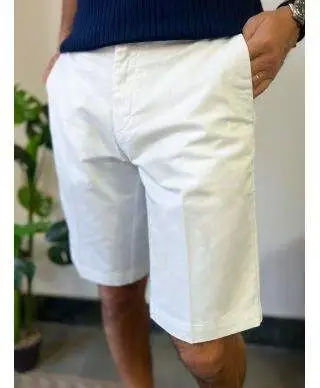 Bermuda bianco con tasche america - Key Jey - Bermuda, pantaloncini corti online - Gogolfun.it