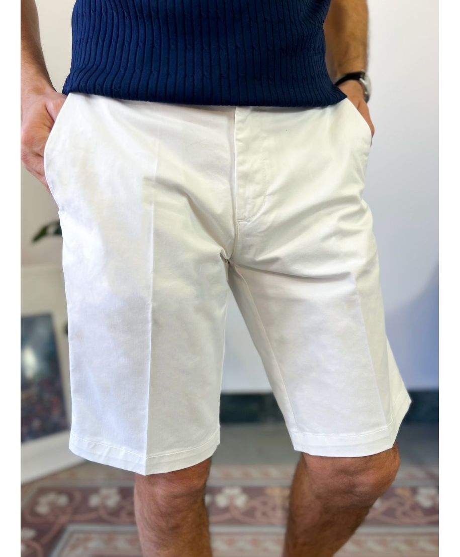 Bermuda bianco con tasche america - Key Jey - Bermuda, pantaloncini corti online - Gogolfun.it