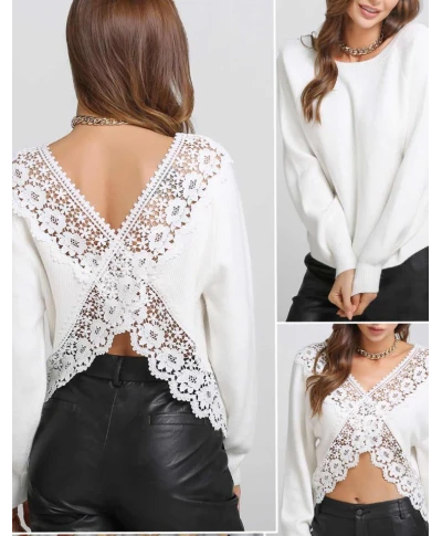 Maglioncino donna - Maxi pull panna - Con bottoni laterali
