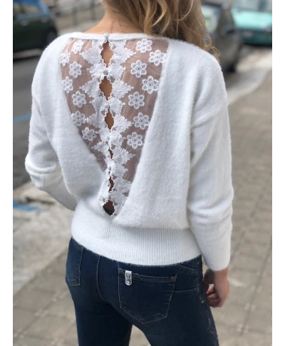 Maglioncino donna - Maxi pull fuxia - Con bottoni laterali