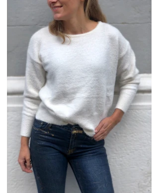 Maglioncino donna - Maxi pull fuxia - Con bottoni laterali