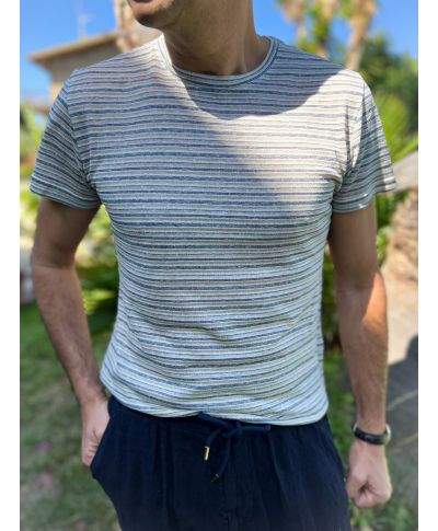 T-shirt uomo a righe - Paul Miranda - Tshirt e magliette uomo online - Made in Italy - Gogolfun.it