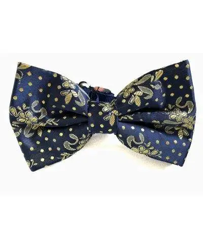 Papillon uomo blu - Fantasia gialla