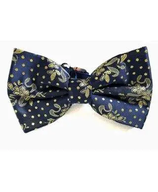 Papillon uomo blu - Fantasia gialla