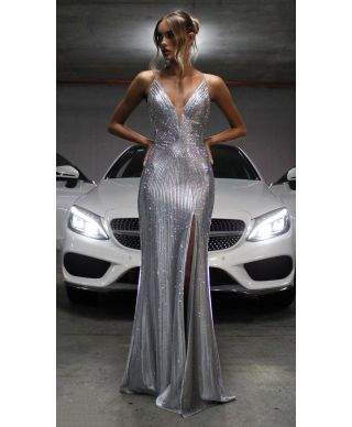 Vestito a sirena con spacco e schiena scoperta - Favola - Vestiti diciottesimo compleanno, matrimonio - Gogolfun.it