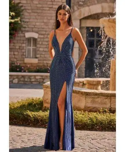 Vestito a sirena con spacco e schiena scoperta - Favola - Vestiti diciottesimo compleanno, matrimonio - Gogolfun.it