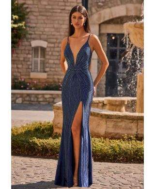 Vestito a sirena con spacco e schiena scoperta - Favola
