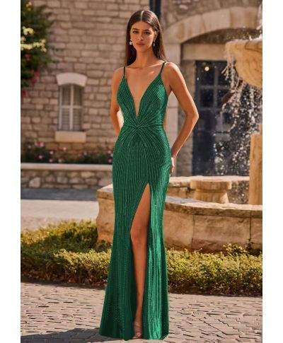 Vestito a sirena con spacco e schiena scoperta - Favola - Vestiti diciottesimo compleanno, matrimonio - Gogolfun.it