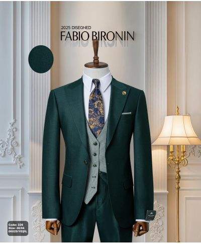 Abito uomo con gilet reversibile - Gilet double face - Vestibilità giovane