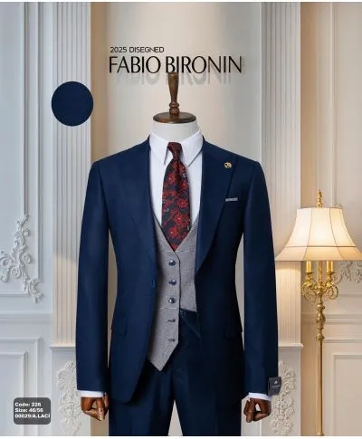 Abito uomo con gilet reversibile - Gilet double face - Vestibilità giovane