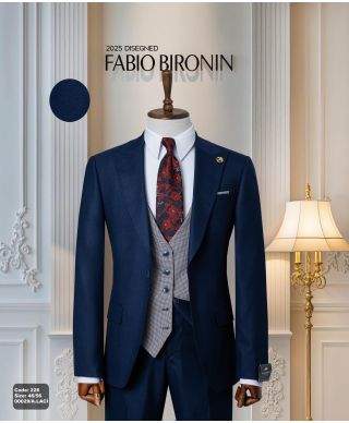 Abito uomo con gilet reversibile - Gilet double face - Vestibilità giovane