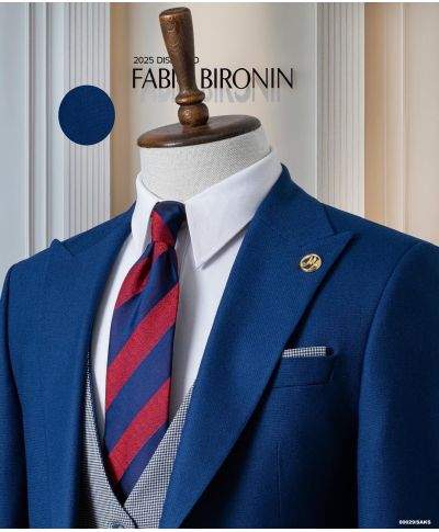 Abito uomo con gilet reversibile - Gilet double face - Vestibilità giovane