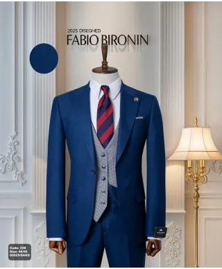 Abito uomo con gilet reversibile - Gilet double face - Vestibilità giovane