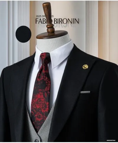 Abito uomo con gilet reversibile - Gilet double face - Vestibilità giovane