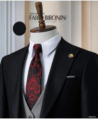 Abito uomo con gilet reversibile - Gilet double face - Vestibilità giovane