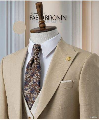 Abito uomo con gilet reversibile - Gilet double face - Vestibilità giovane