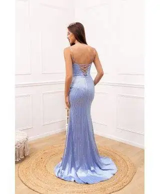 Vestito a sirena con spacco e schiena scoperta - Favola
