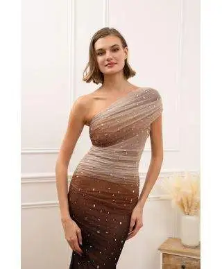 Vestito lungo elegante monospalla - Juno