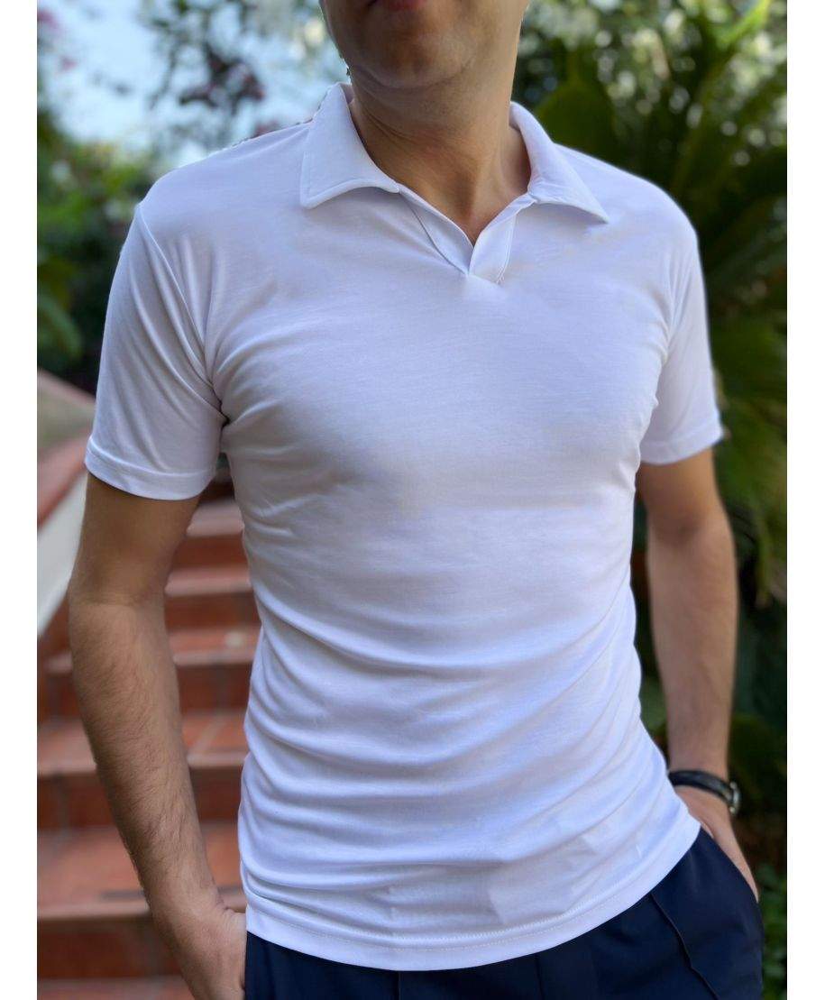 Polo uomo leggerissima in tenzel -Paul Miranda - Abbigliamento uomo made in italy - Gogolfun.it