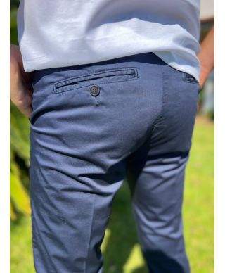 Pantaloni chino blu con tasche america - Paul Miranda