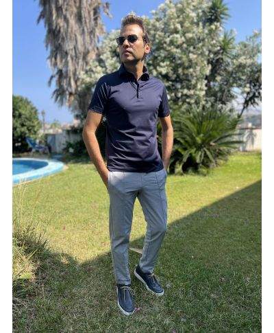 Polo uomo, in puro cotone - T shirt leggera, con colletto