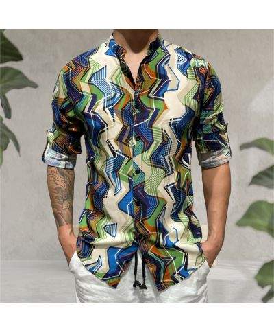 Camicia uomo fantasia, estiva - Manica lunga