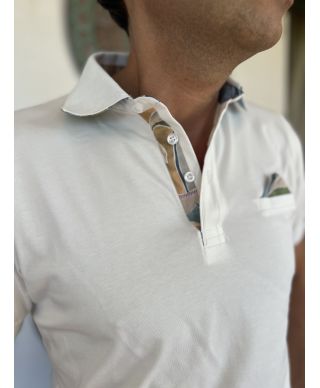 Polo uomo in cotone stretch con dettagli sartoriali – Disponibile in vari colori