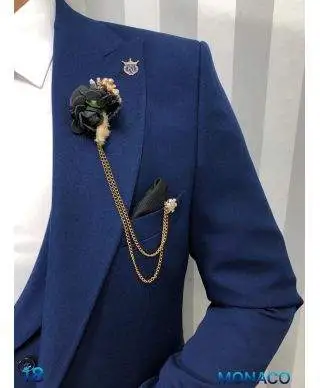 Abito uomo blu, con gilet - Abito 4 stagioni elasticizzato - Modello Paran
