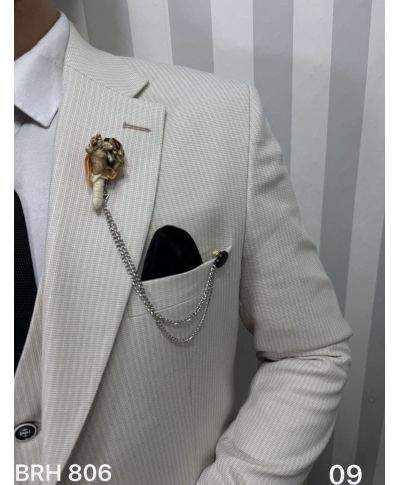 Abito uomo con gilet, estivo - Modello Joe, tessuto particolare