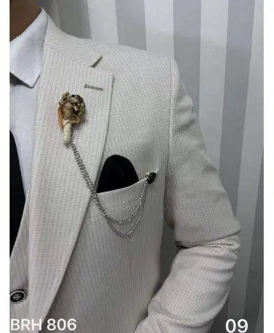 Abito uomo con gilet, estivo - Modello Joe, tessuto particolare