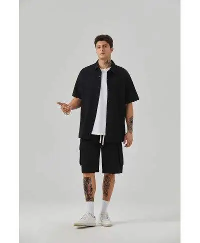 Completo uomo estivo, modello Lux - Completi estivi, leggerissimi camicia e bermuda