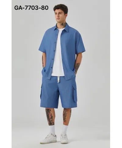 Completo uomo estivo Lux – Camicia e bermuda leggeri perfetti per l’estate