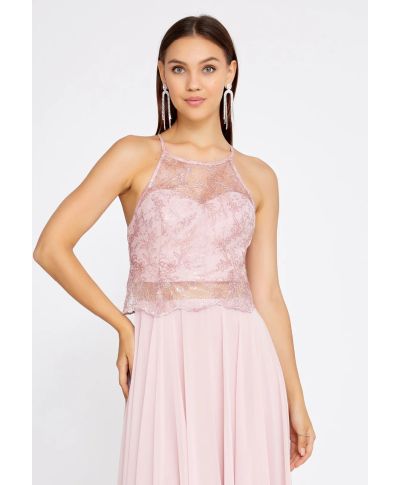 Abito da cerimonia rosa cipria - Francia - Abiti da cerimonia online - Gogolfun.it